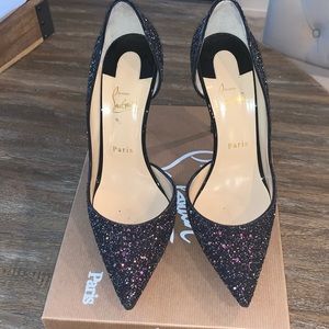 Louboutin Iriza 100 Glitter Dragonfly black - 41